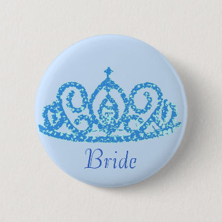 Badge Rond 5 Cm Tiara de la Mariage royale