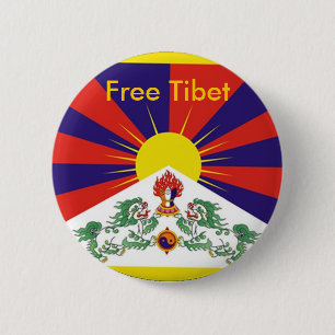 Badge Rond 5 Cm Tibet libre