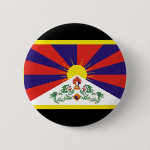 Badge Rond 5 Cm Tibetan Flag