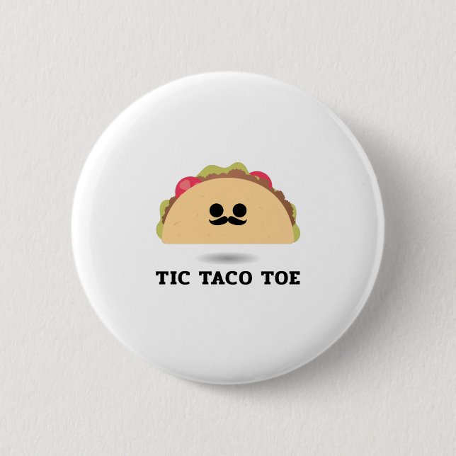 Badge Rond 5 Cm Tic Taco Toe (Devant)
