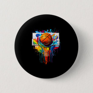 Badge Rond 5 Cm Tie-Dye Color Splash Hoop Net Slam Coloré