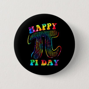 Badge Rond 5 Cm Tie Dye Joyeux Pi Jour 3.14 Maîtrise Enseignants E
