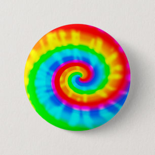Badge Rond 5 Cm Tie Dye Spiral