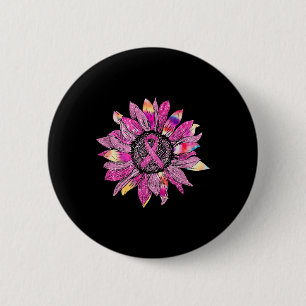 Badge Rond 5 Cm Tie Dye Tournesol Soutien de sensibilisation au ca