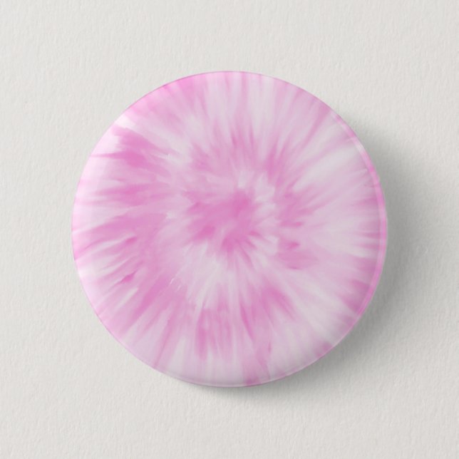 Badge Rond 5 Cm Tiedye rose spirale hippie teint (Devant)