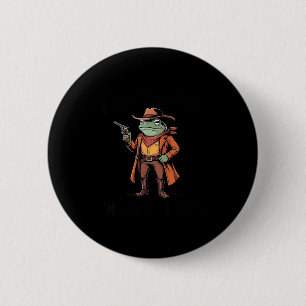 Badge Rond 5 Cm Tiens bon partenaire je suis surstimulé Grenouille