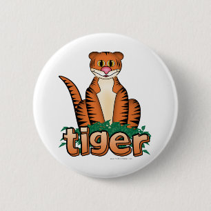 BADGE ROND 5 CM TIGER !