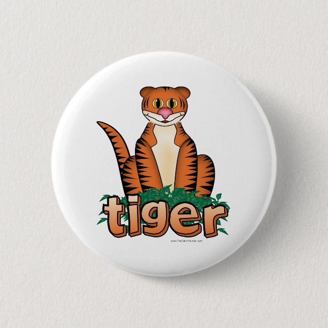 BADGE ROND 5 CM TIGER ! (Devant)