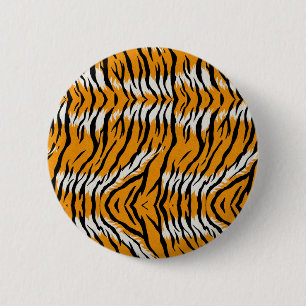 Badge Rond 5 Cm Tiger Skin Poster de animal Design Motif