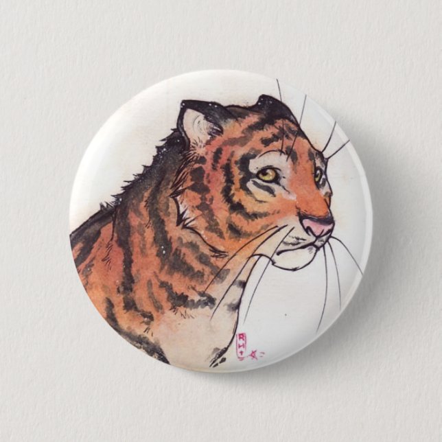 Badge Rond 5 Cm tigerfuudo (Devant)