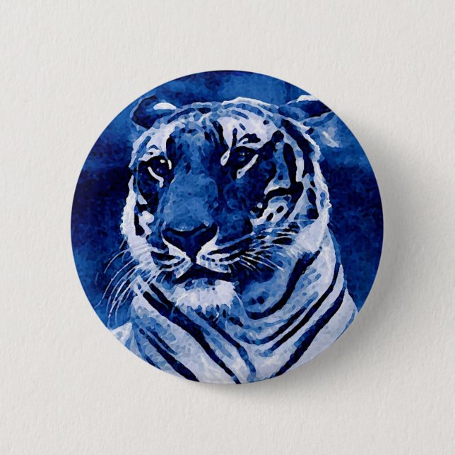 Badge Rond 5 Cm Tigre (Devant)