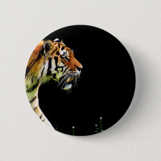 Badge Rond 5 Cm Tigre approchant - Oeuvres d'art d'animaux sauvage