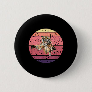 Badge Rond 5 Cm Tigre, Asie Tigre Protection De l'environnement, T