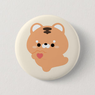 Badge Rond 5 Cm Tigre d'amour mignon 