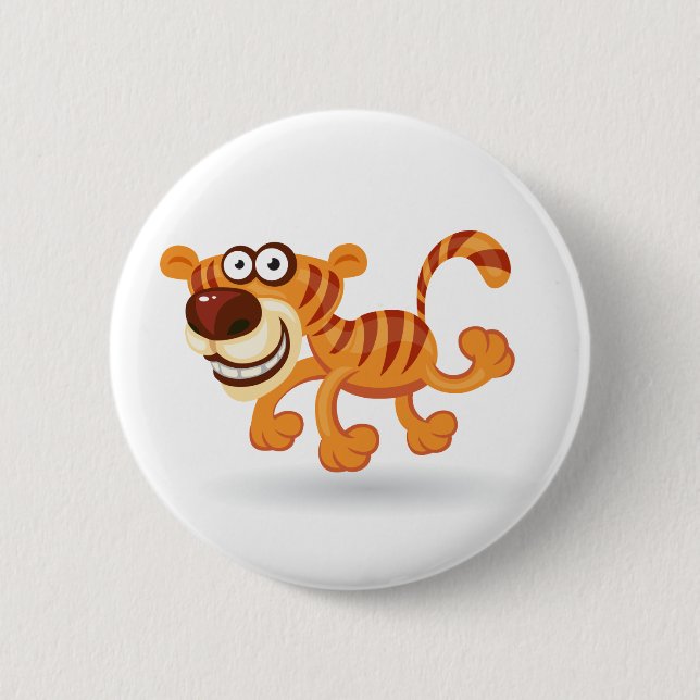 Badge Rond 5 Cm Tigre de bébé de bande dessinée (Devant)