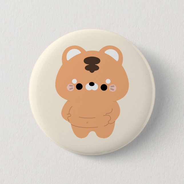 Badge Rond 5 Cm Tigre de Chonky (Devant)
