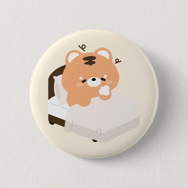 Badge Rond 5 Cm Tigre mignon  (Devant)