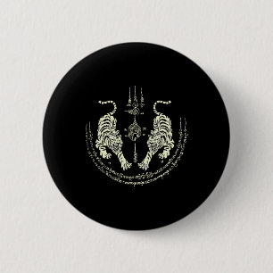 Badge Rond 5 Cm Tigres de Muay Thai Arts Martiaux Combattant Kickb