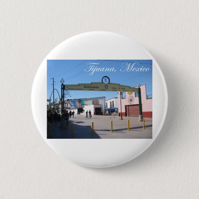 Badge Rond 5 Cm Tijuana Mexique (Devant)