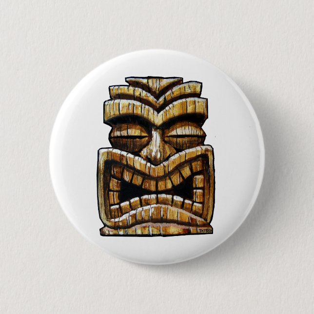 Badge Rond 5 Cm Tiki Man (Devant)