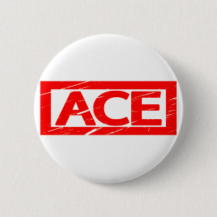Badge Rond 5 Cm Timbre Ace