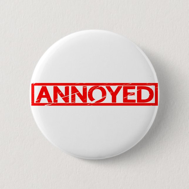 Badge Rond 5 Cm Timbre agacé (Devant)