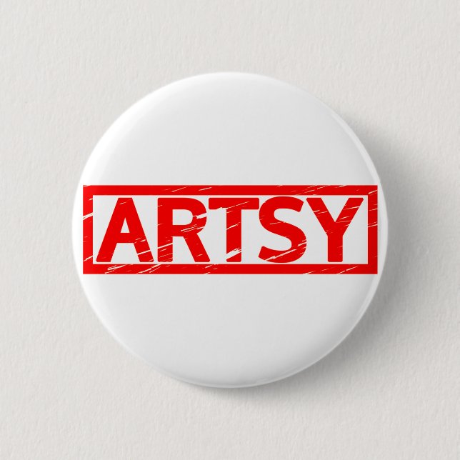 Badge Rond 5 Cm Timbre Artsy (Devant)