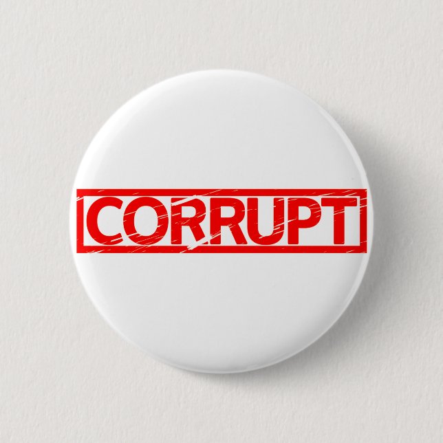 Badge Rond 5 Cm Timbre corrompu (Devant)