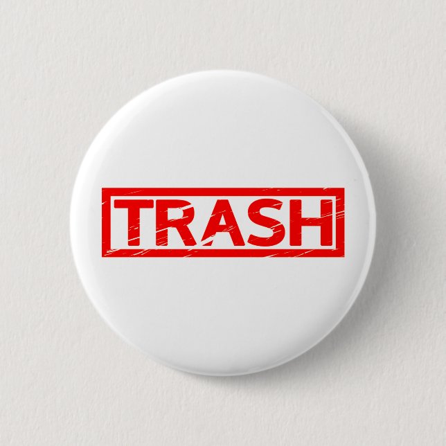 Badge Rond 5 Cm Timbre de déchets (Devant)