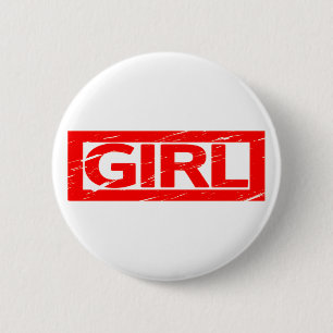 Badge Rond 5 Cm Timbre de fille