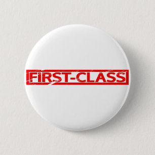 Badge Rond 5 Cm Timbre de première classe