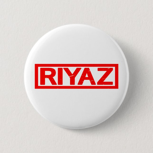 Badge Rond 5 Cm Timbre de Riyaz (Devant)