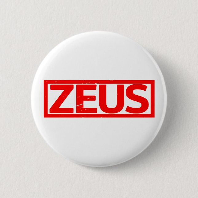 Badge Rond 5 Cm Timbre de Zeus (Devant)