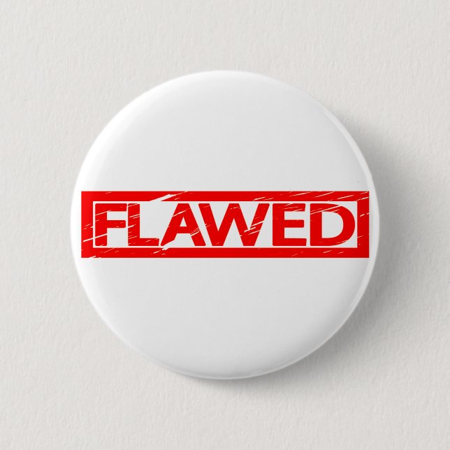 Badge Rond 5 Cm Timbre défectueux (Devant)