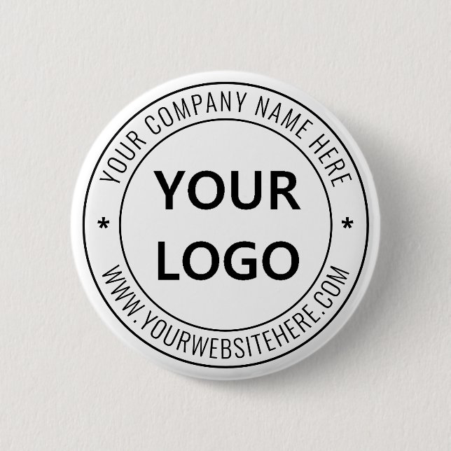 Badge Rond 5 Cm Timbre d'entreprise du logo d'entreprise personnal (Devant)