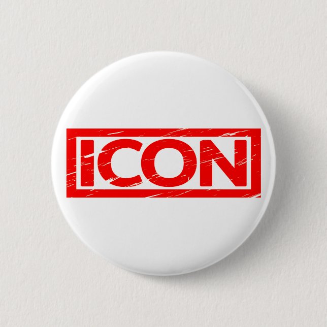 Badge Rond 5 Cm Timbre d'icône (Devant)