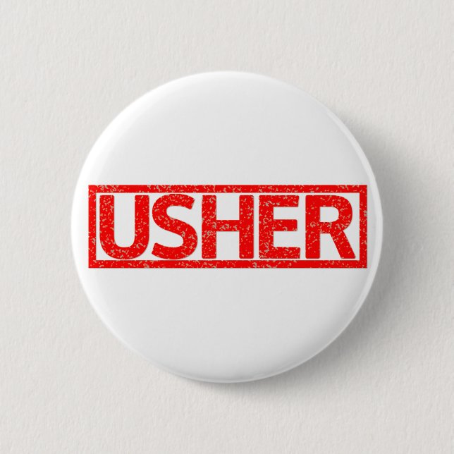 Badge Rond 5 Cm Timbre d'Usher (Devant)