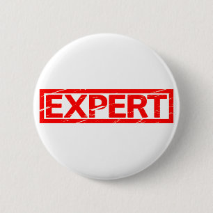 Badge Rond 5 Cm Timbre expert