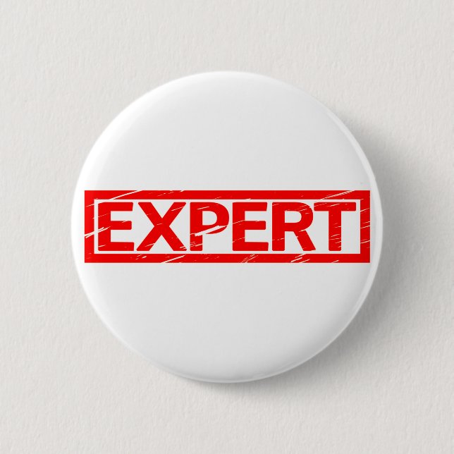Badge Rond 5 Cm Timbre expert (Devant)
