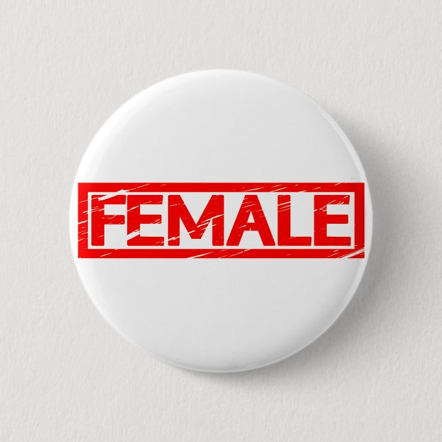 Badge Rond 5 Cm Timbre féminin (Devant)
