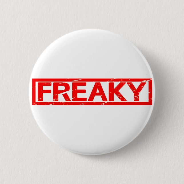 Badge Rond 5 Cm Timbre Freaky (Devant)