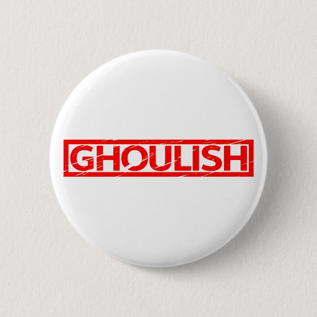 Badge Rond 5 Cm Timbre Ghoulish (Devant)