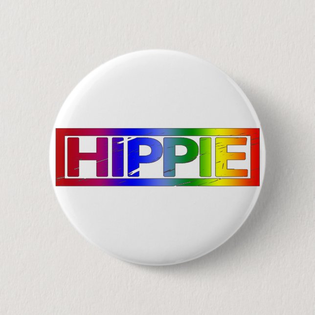 Badge Rond 5 Cm Timbre hippie (Devant)