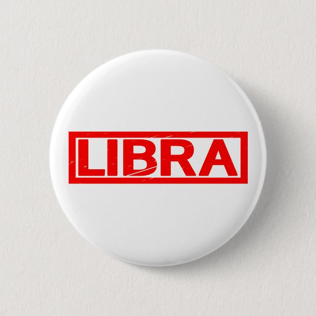 Badge Rond 5 Cm Timbre Libra (Devant)