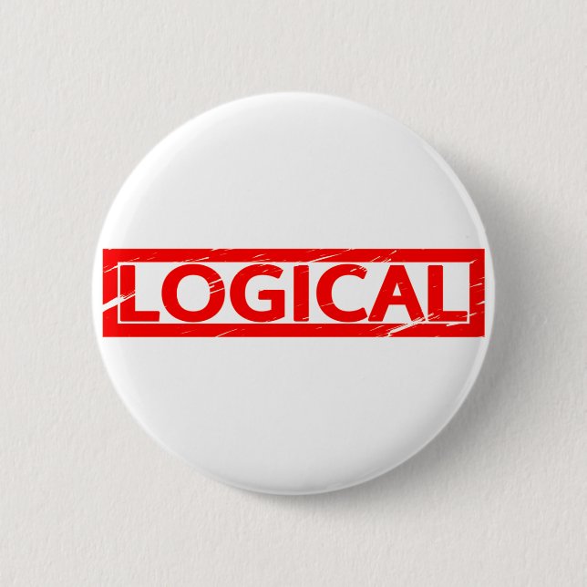 Badge Rond 5 Cm Timbre logique (Devant)