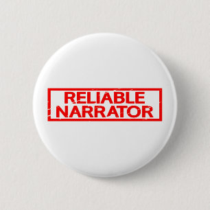 Badge Rond 5 Cm Timbre Narrateur Fiable