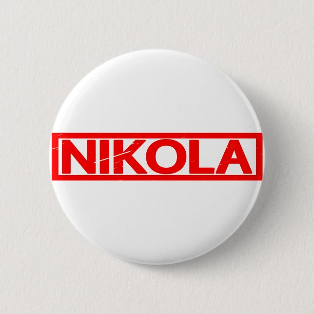 Badge Rond 5 Cm Timbre Nikola (Devant)