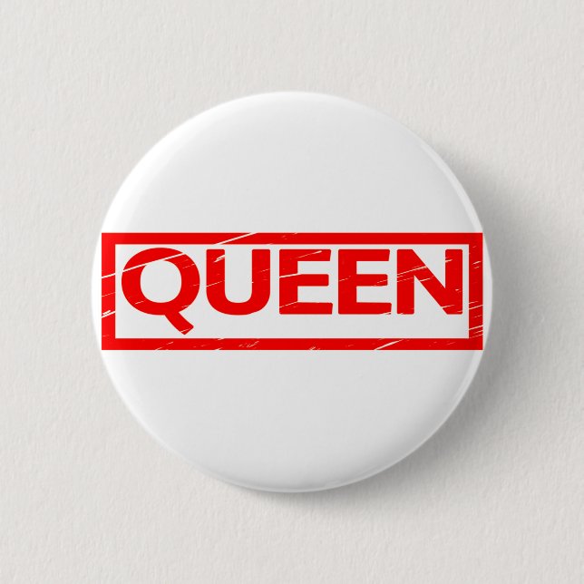 Badge Rond 5 Cm Timbre Reine (Devant)
