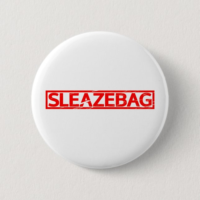 Badge Rond 5 Cm Timbre Sleazebag (Devant)