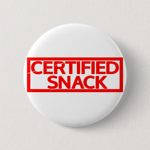 Badge Rond 5 Cm Timbre Snack Certifié